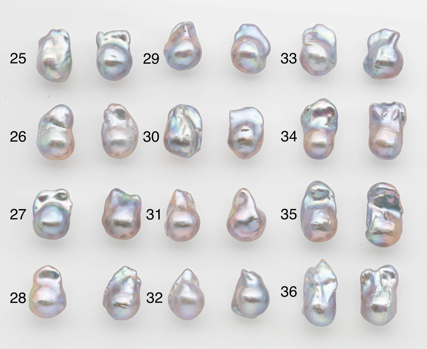13-15mm Gray Color Baroque Pearl Matching Pair, High Luster Freshwater Pearls for Earrings or Jewelry Making, No Hole Loose, SKU # 2615BA