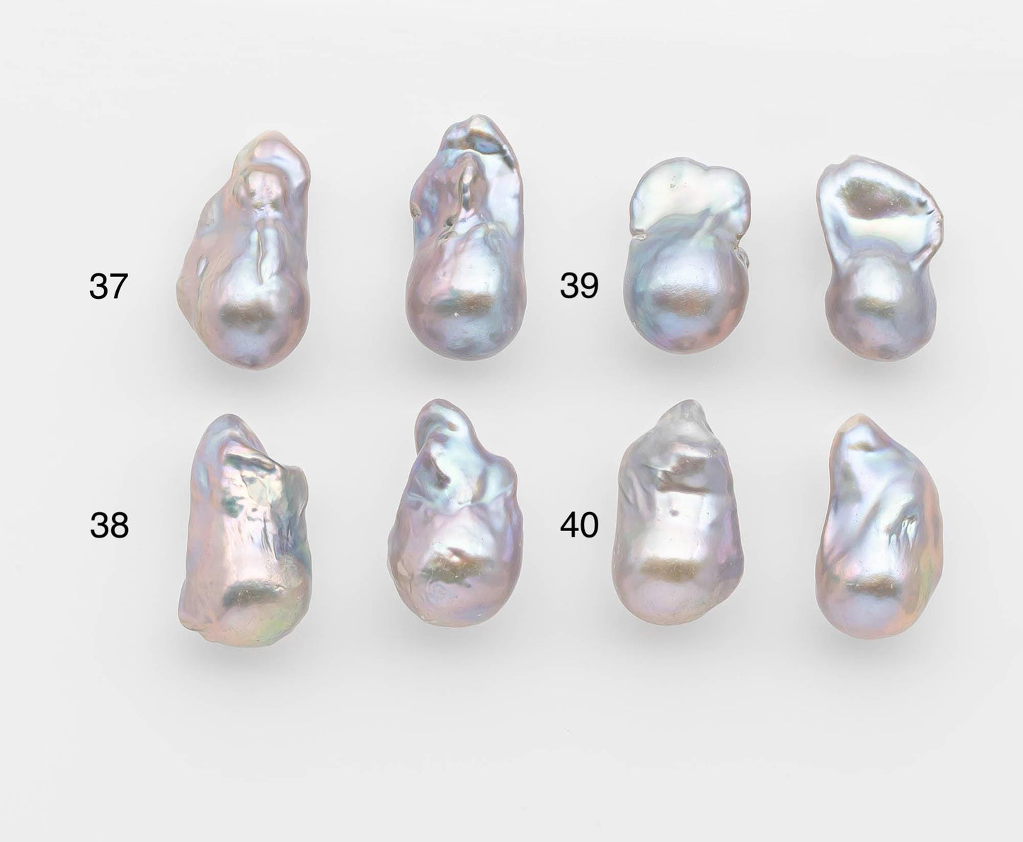 13-15mm Gray Color Baroque Pearl Matching Pair, High Luster Freshwater Pearls for Earrings or Jewelry Making, No Hole Loose, SKU # 2615BA