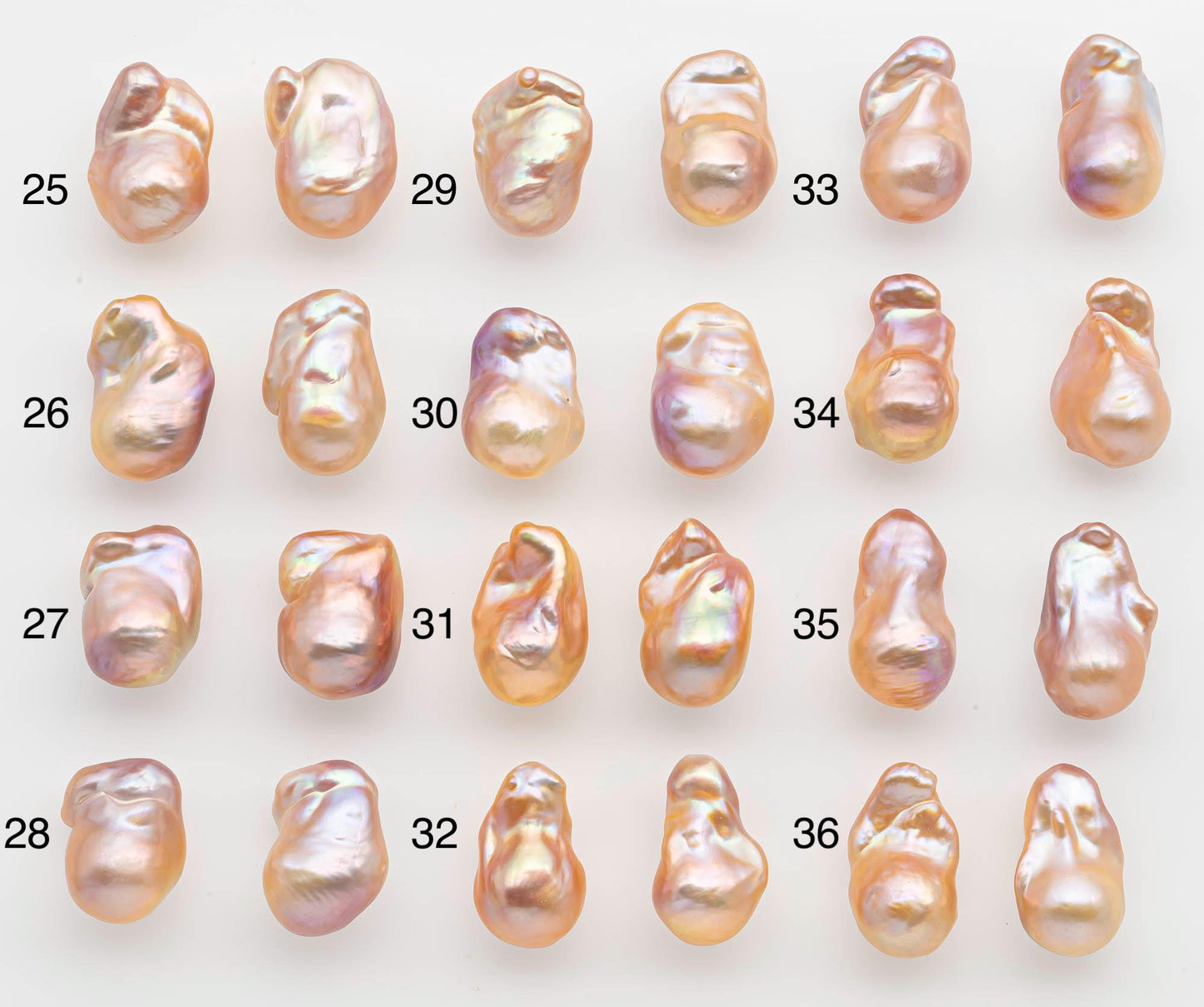 15-17mm Peach Color Baroque Pearl Matching Pair, High Luster Freshwater Pearls for Earrings or Jewelry Making, No Hole Loose, SKU # 2617BA