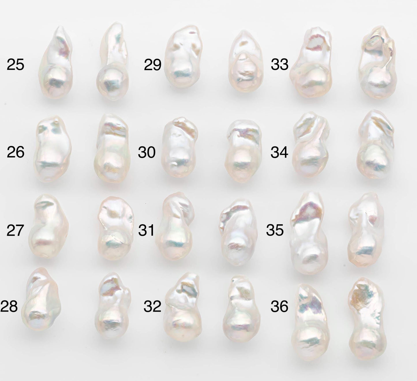 15-17mm White Baroque Pearl Matching Pair, High Luster Freshwater Pearls for Earrings or Jewelry Making, No Hole Loose, SKU # 2620BA