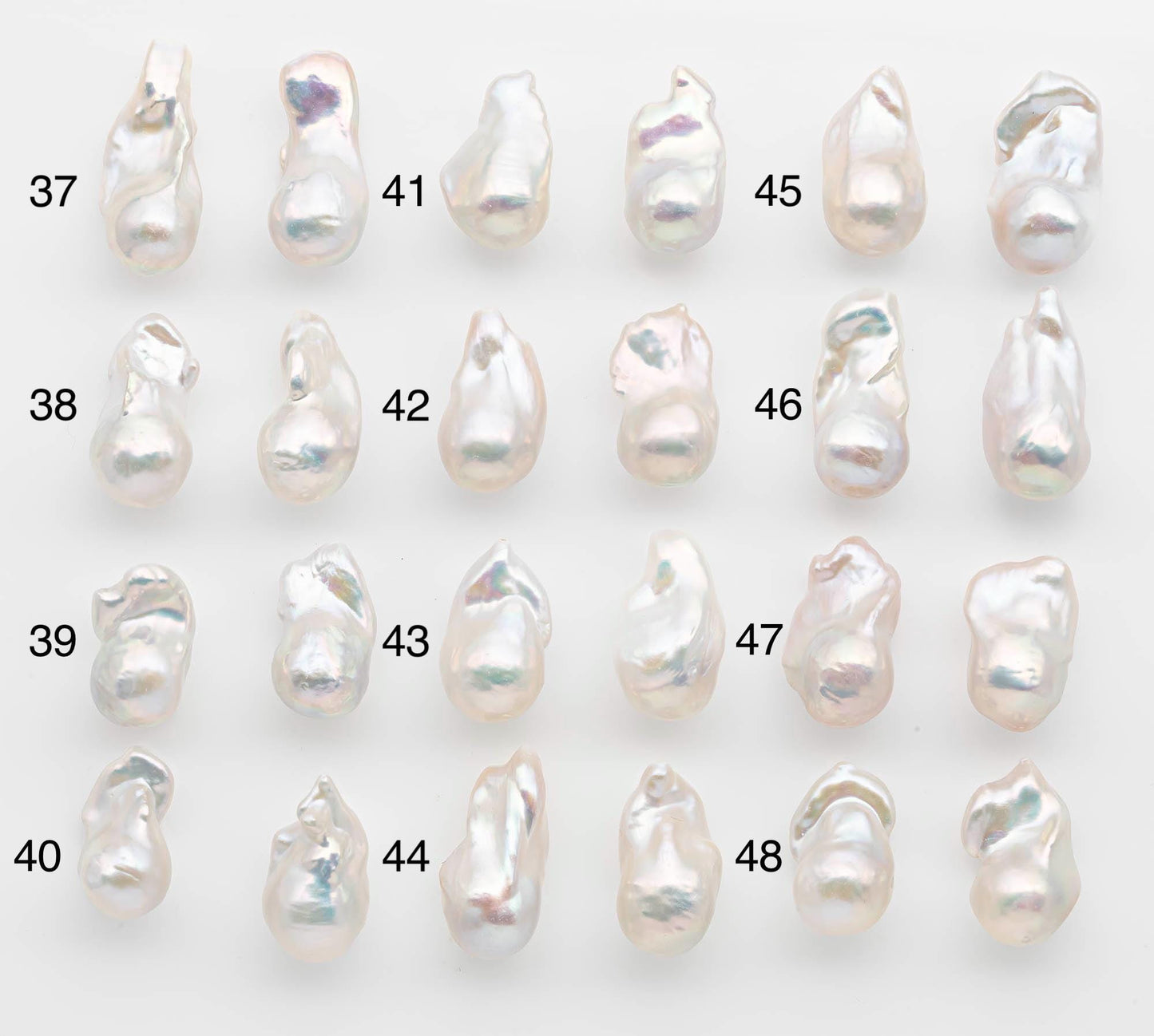 15-17mm White Baroque Pearl Matching Pair, High Luster Freshwater Pearls for Earrings or Jewelry Making, No Hole Loose, SKU # 2620BA