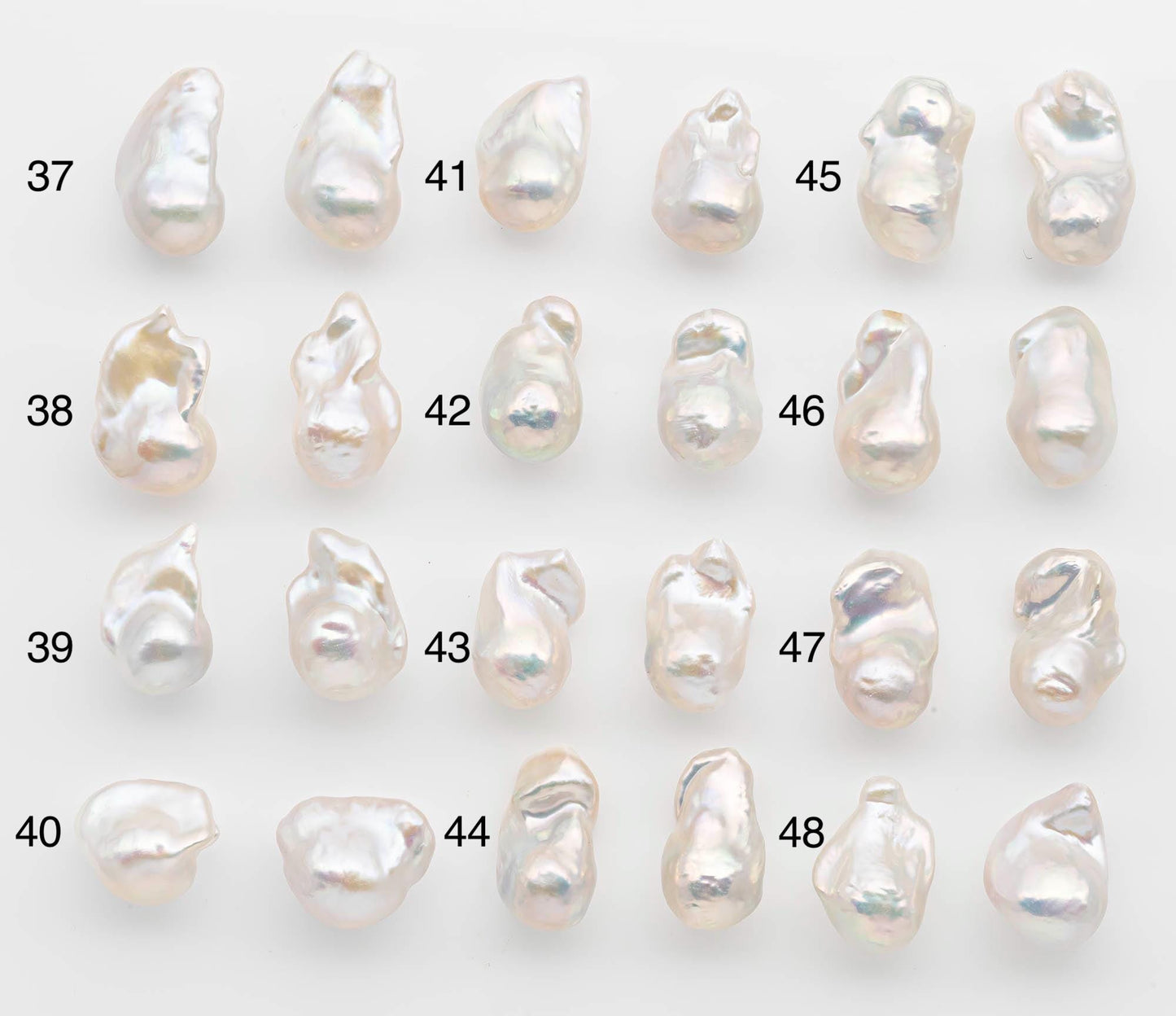 15-17mm White Baroque Pearl Matching Pair, High Luster Freshwater Pearls for Earrings or Jewelry Making, No Hole Loose, SKU # 2621BA