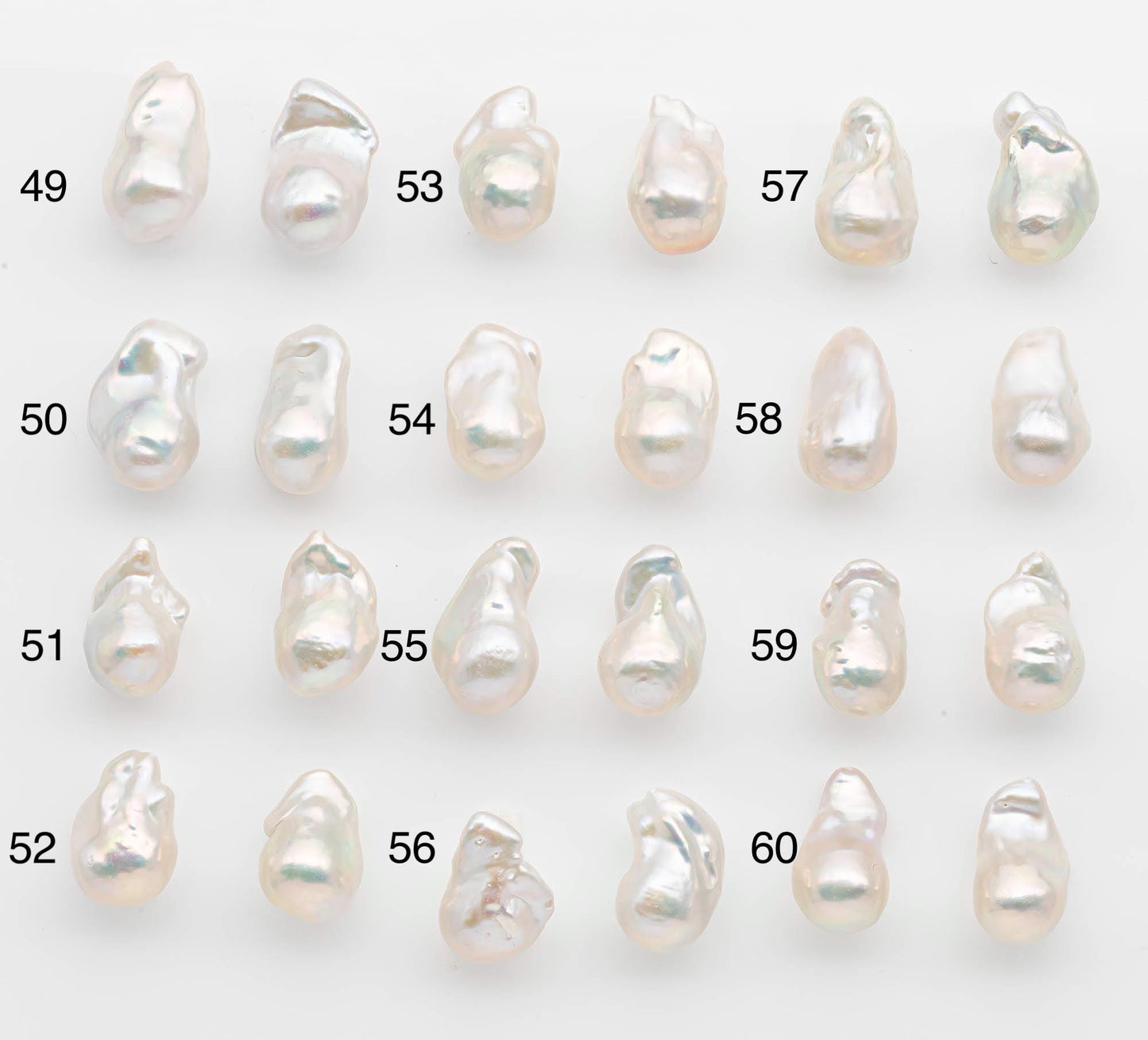 15-17mm White Baroque Pearl Matching Pair, High Luster Freshwater Pearls for Earrings or Jewelry Making, No Hole Loose, SKU # 2621BA