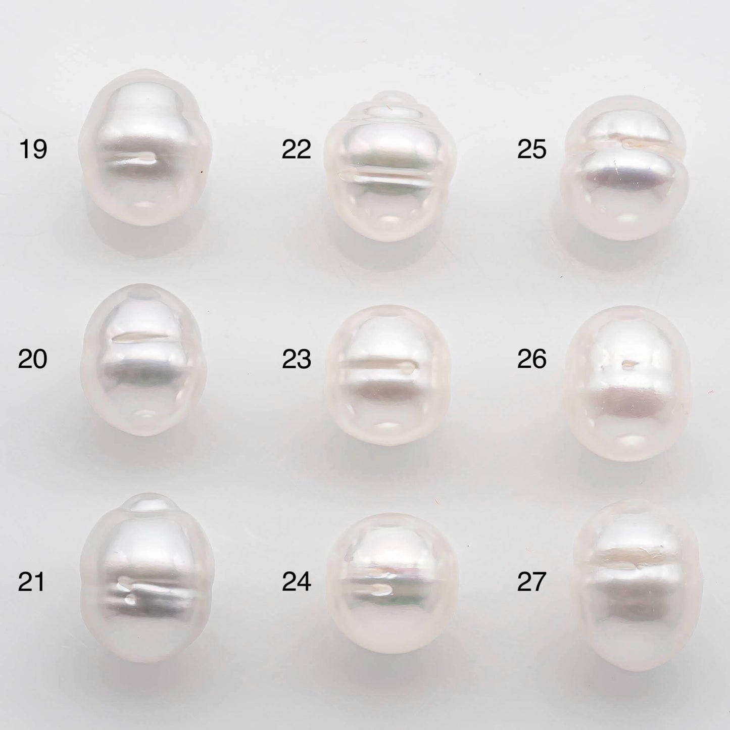 9-10mm South Sea Pearl Drop in Natural White Colors and Beautiful Luster with Minor Blemish, Undrilled Single Piece, SKU # 2544SS