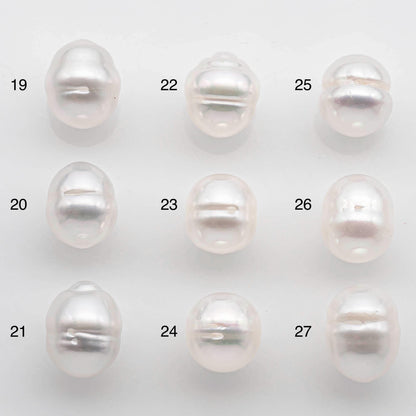 9-10mm South Sea Pearl Drop in Natural White Colors and Beautiful Luster with Minor Blemish, Undrilled Single Piece, SKU # 2544SS