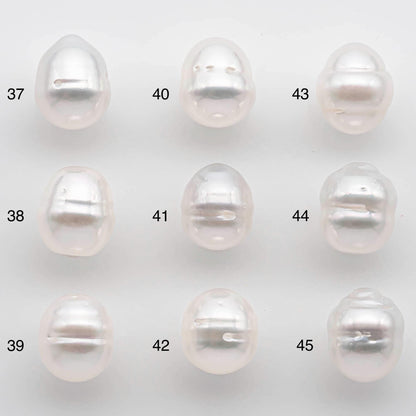 9-10mm South Sea Pearl Drop in Natural White Colors and Beautiful Luster with Minor Blemish, Undrilled Single Piece, SKU # 2544SS