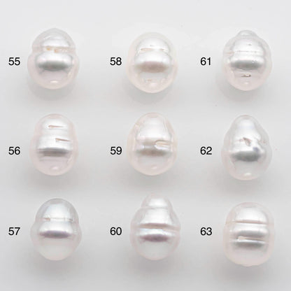 9-10mm South Sea Pearl Drop in Natural White Colors and Beautiful Luster with Minor Blemish, Undrilled Single Piece, SKU # 2544SS