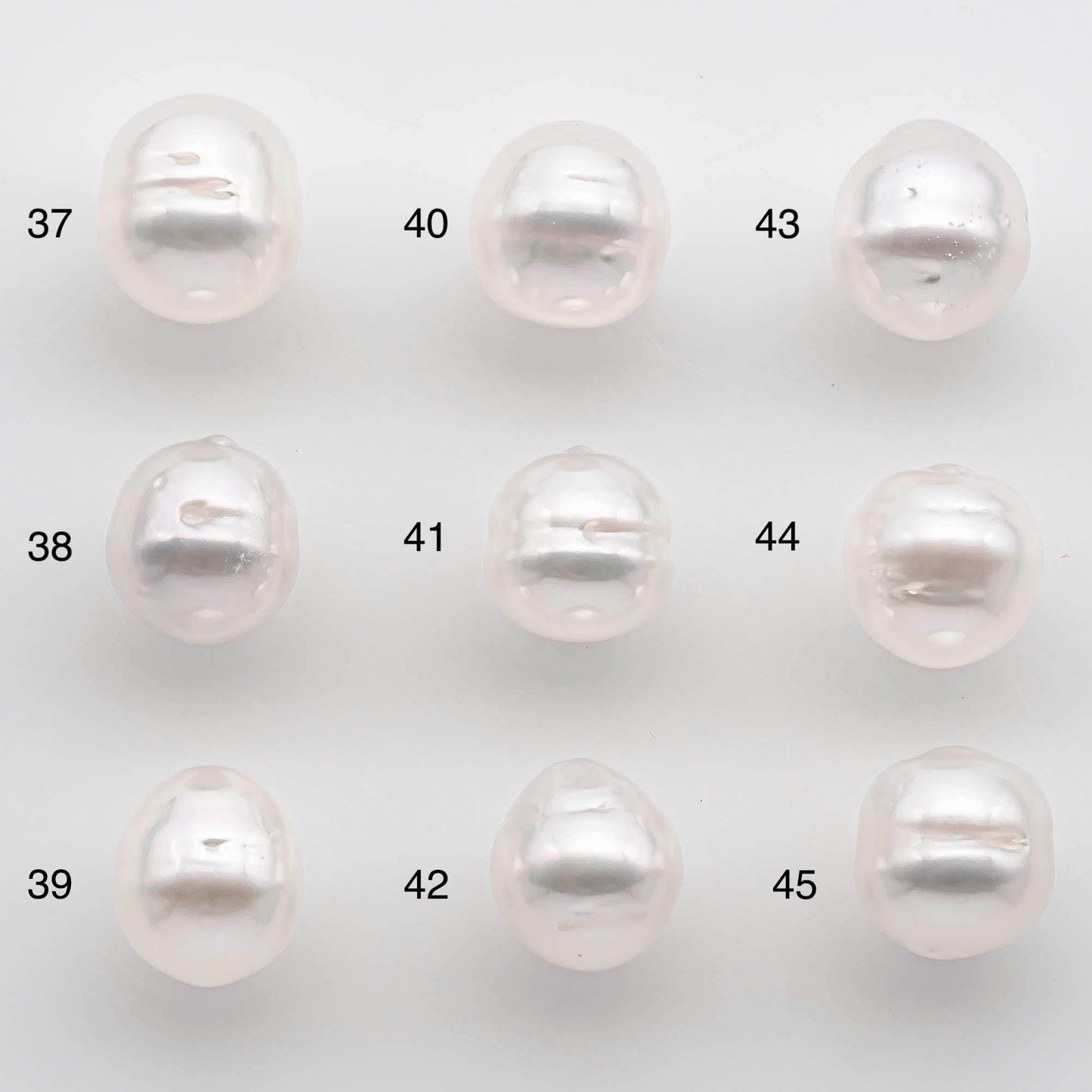 9-10mm Drop South Sea Pearl with High Luster and Natural White Color with Minor Blemish, Loose Single Pice Undrilled, SKU # 2545SS