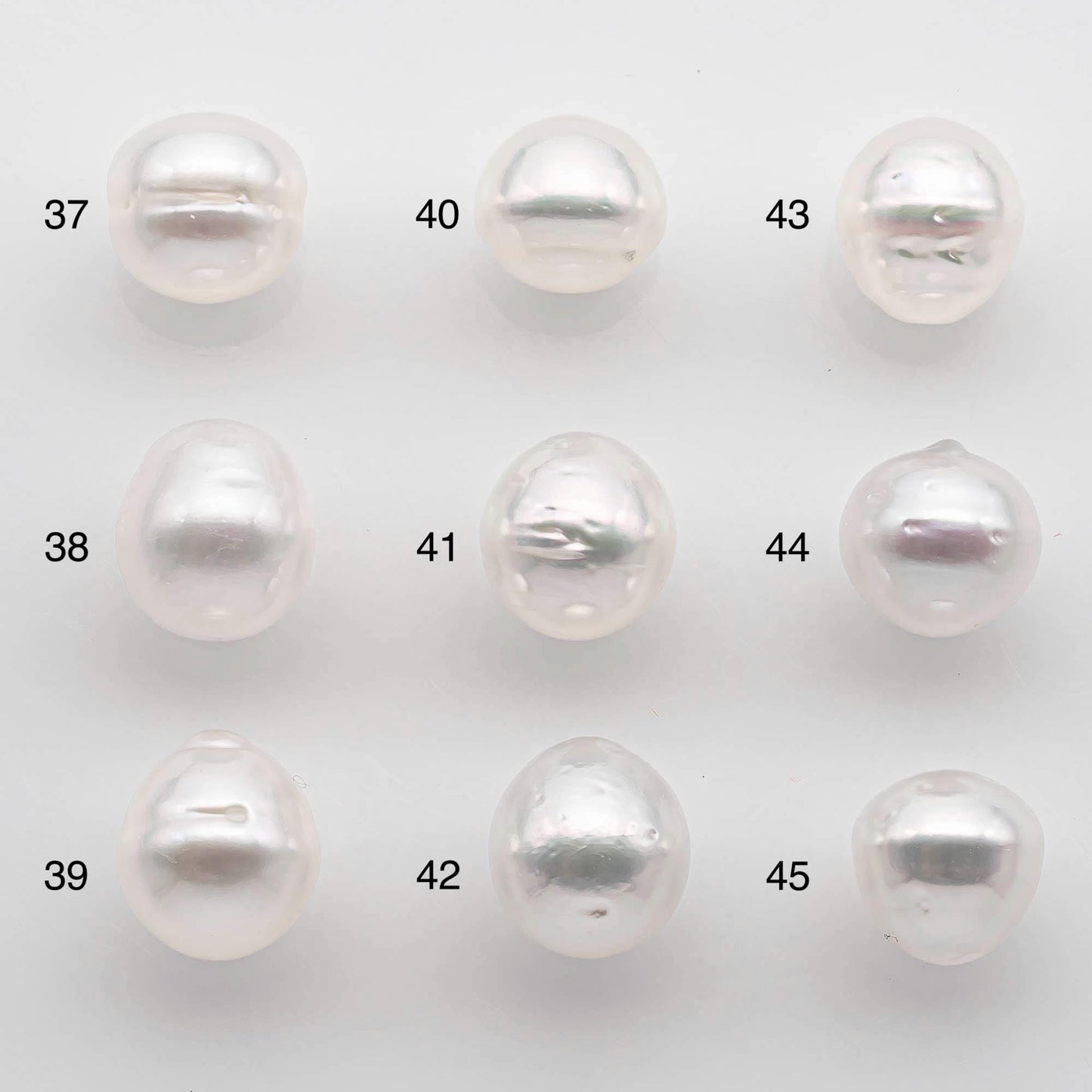 9-10mm Drop South Sea Pearl with High Luster and Natural White Color with Minor Blemish, Loose Single Pice Undrilled, SKU # 2546SS