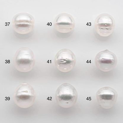 9-10mm Drop South Sea Pearl with High Luster and Natural White Color with Minor Blemish, Loose Single Pice Undrilled, SKU # 2546SS