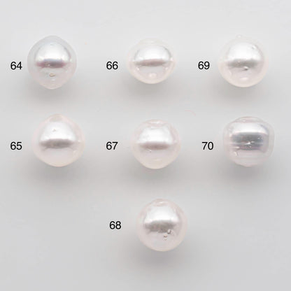 9-10mm Drop South Sea Pearl with High Luster and Natural White Color with Minor Blemish, Loose Single Pice Undrilled, SKU # 2548SS