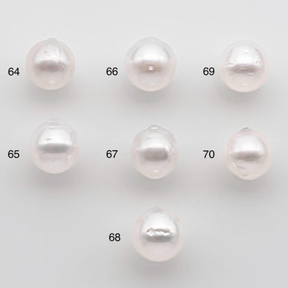 9-10mm Drop South Sea Pearl with High Luster and Natural White Color with Minor Blemish, Loose Single Pice Undrilled, SKU # 2549SS