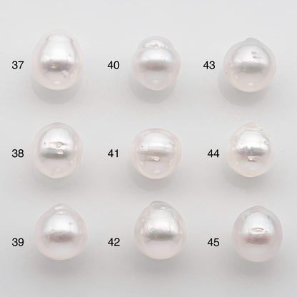 9-10mm South Sea Pearl Drop in Natural White Colors and Beautiful Luster with Minor Blemish, Undrilled Single Piece, SKU # 2550SS