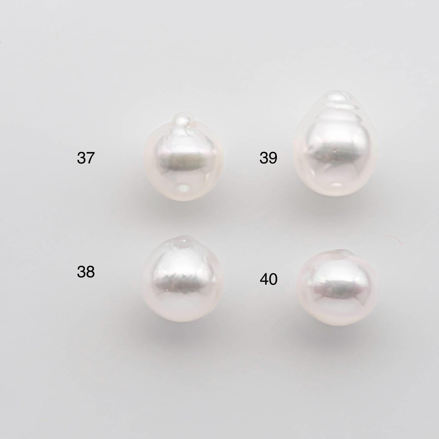 9-10mm South Sea Pearl Drop in Natural White Colors and Beautiful Luster, Undrilled Single Piece, SKU # 2551SS