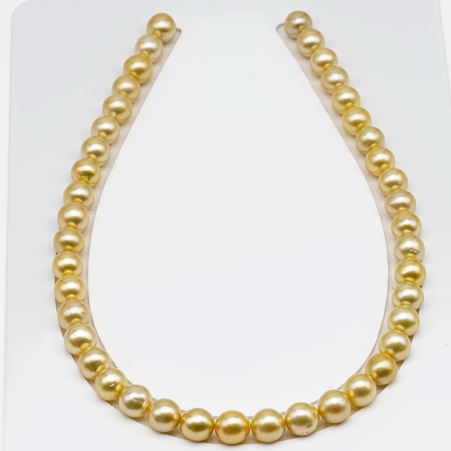 10-11mm 42 Pcs Gold South Sea Pearl,  Near Round with High Luster and Minor Blemishes for Jewelry Making, SKU # 2630GS