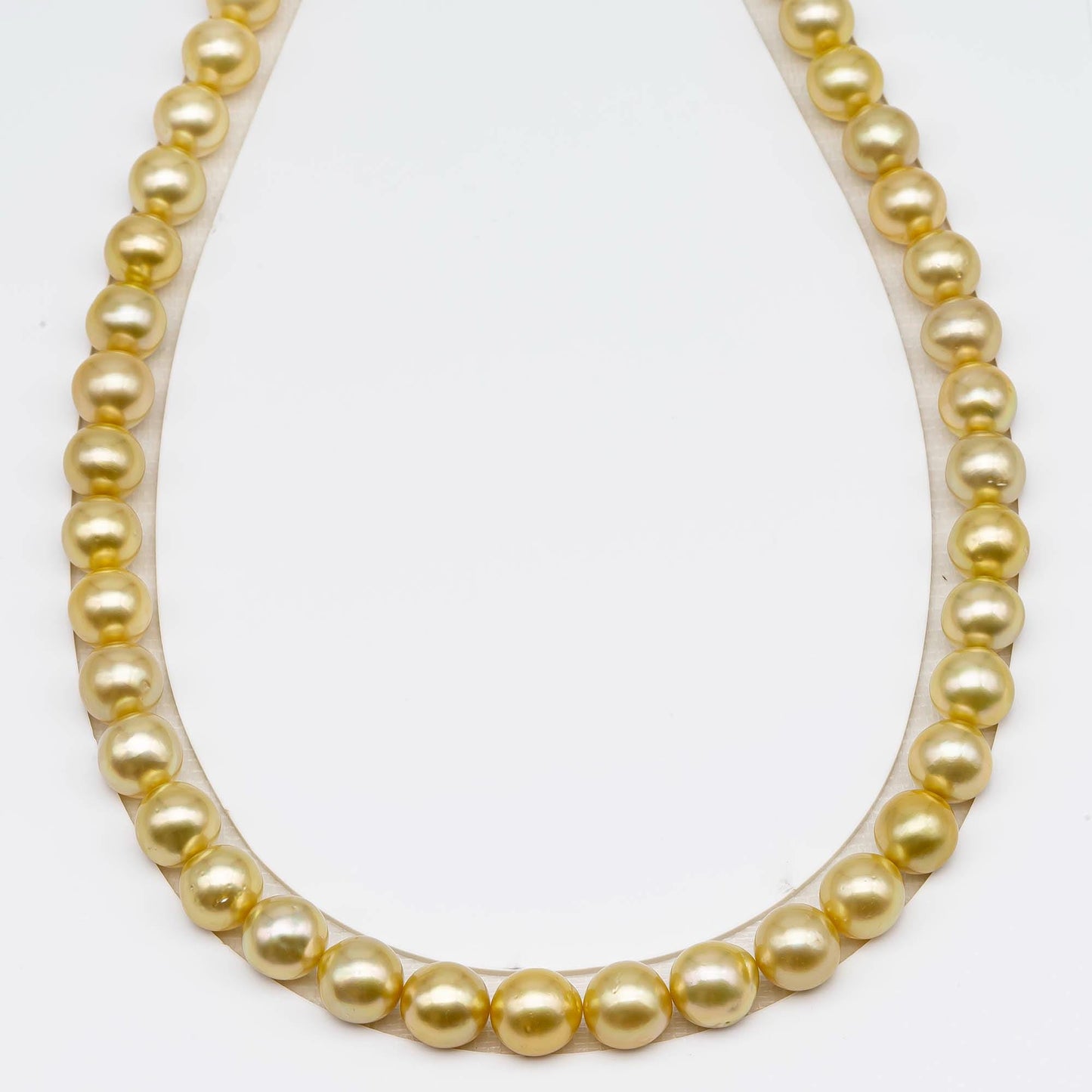 10-11mm 42 Pcs Gold South Sea Pearl,  Near Round with High Luster and Minor Blemishes for Jewelry Making, SKU # 2630GS