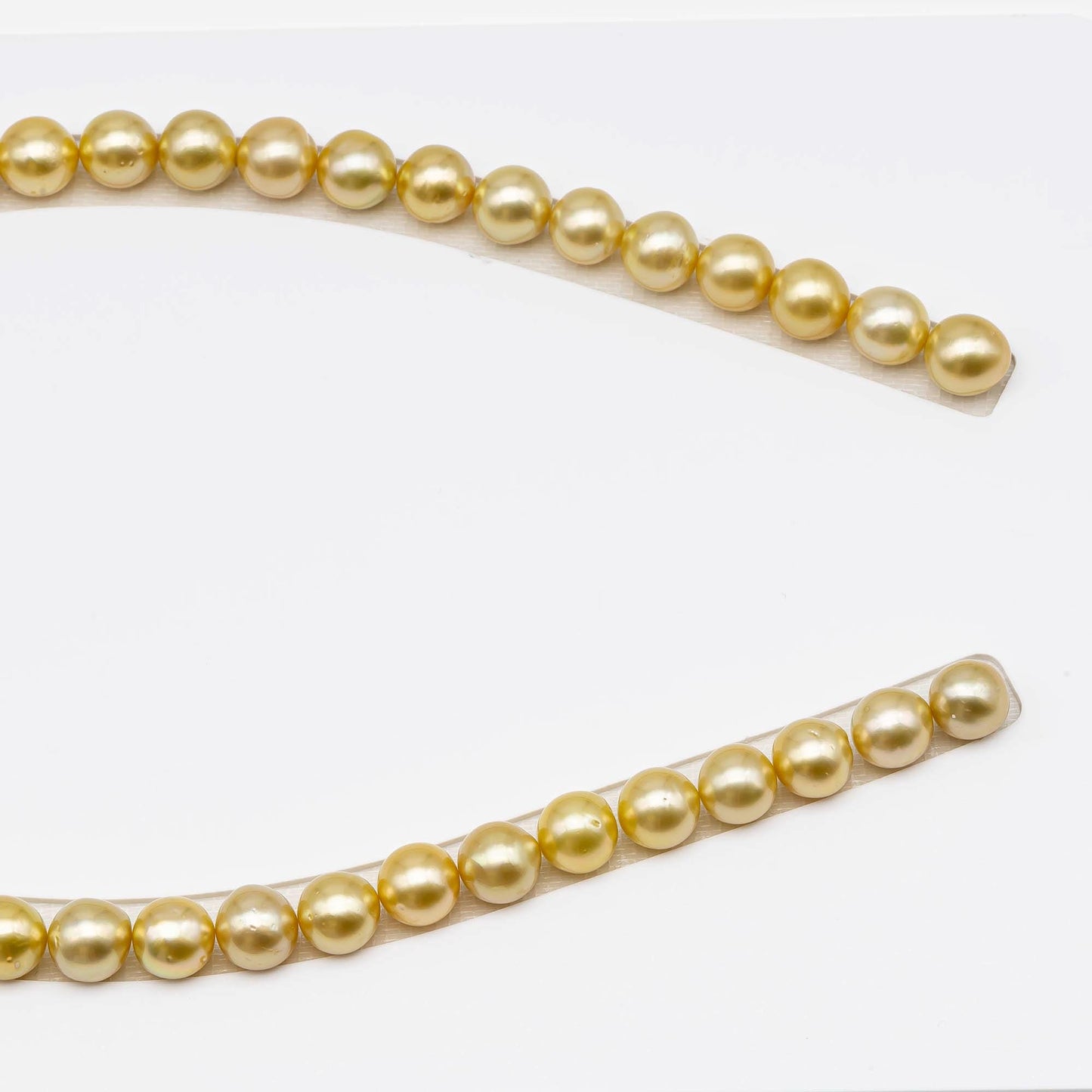 10-11mm 42 Pcs Gold South Sea Pearl,  Near Round with High Luster and Minor Blemishes for Jewelry Making, SKU # 2630GS