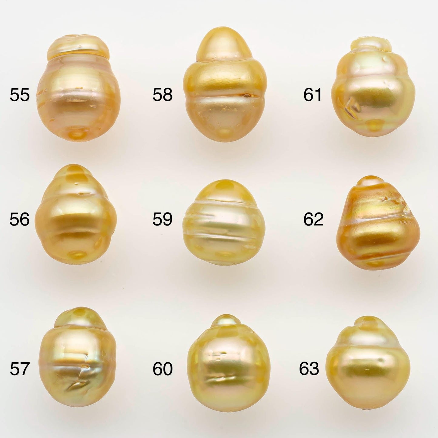 9-10mm South Sea Pearl, Gold Drop Single Piece Nondrilled with High Luster and Minor Blemishes for Jewelry Making, SKU # 2552GS