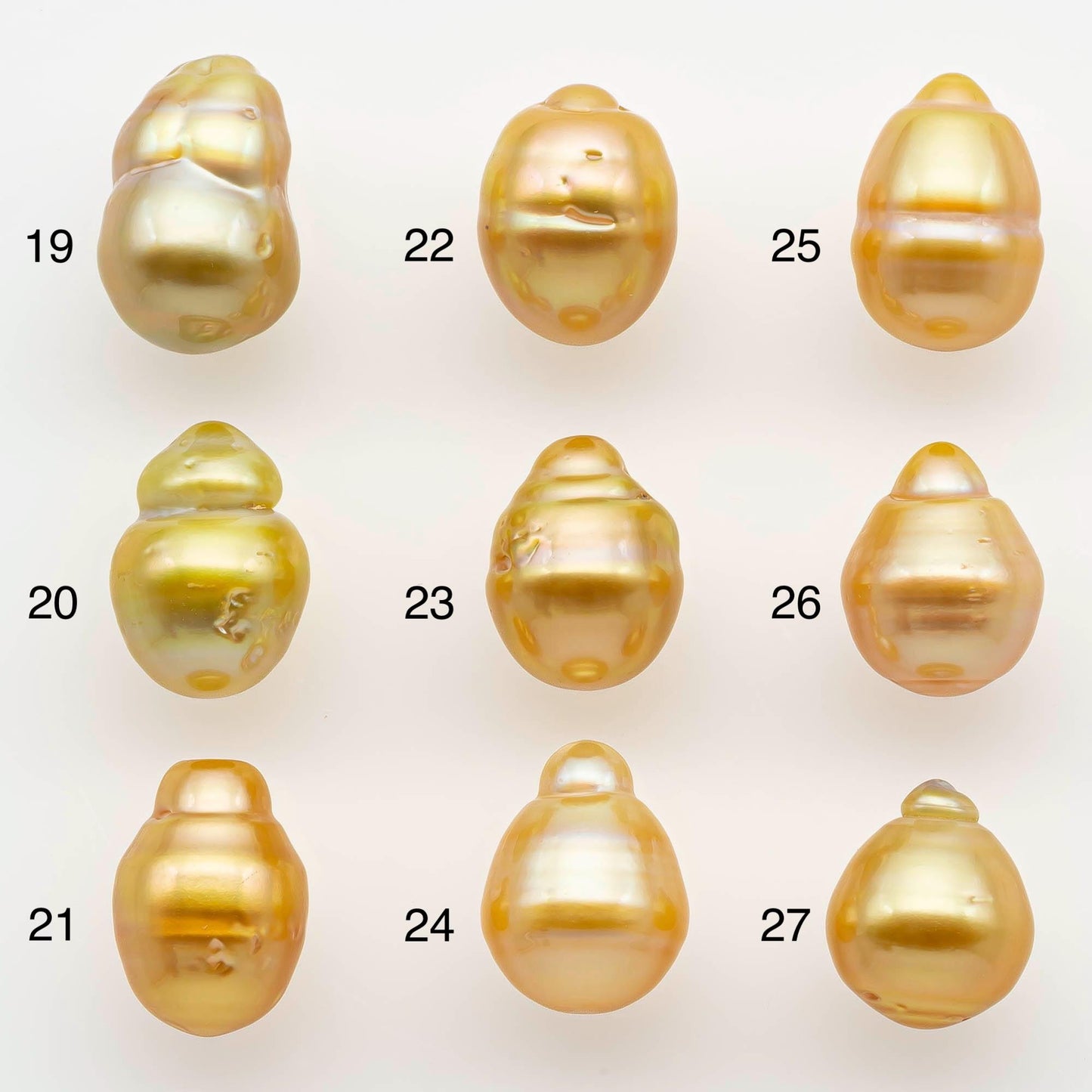 9-10mm South Sea Pearl, Gold Drop Single Piece Nondrilled with High Luster and Minor Blemishes for Jewelry Making, SKU # 2553GS