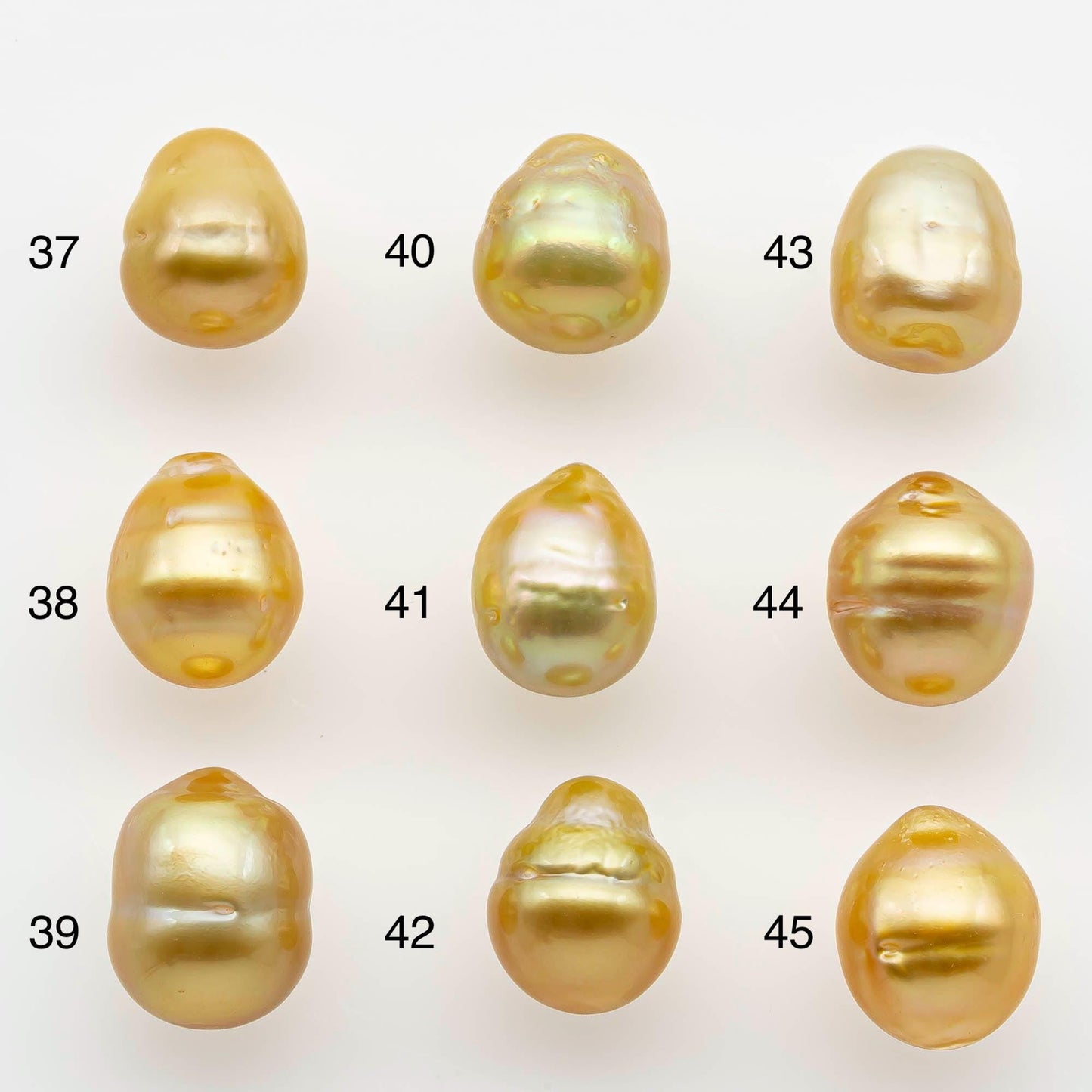 9-10mm South Sea Pearl, Gold Drop Single Piece Nondrilled with High Luster and Minor Blemishes for Jewelry Making, SKU # 2553GS