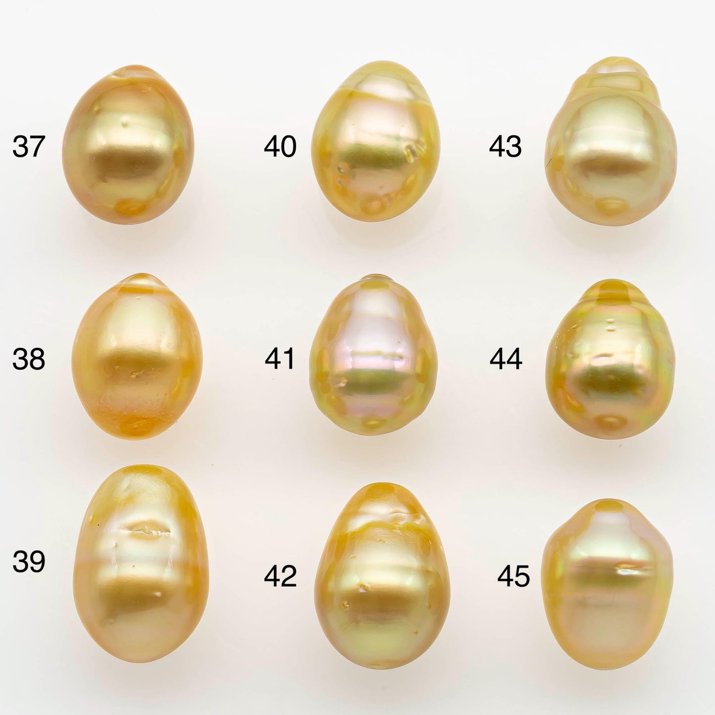 9-10mm South Sea Pearl, Gold Single Piece Nondrilled with High Luster and Minor Blemishes for Jewelry Making, SKU # 2555GS