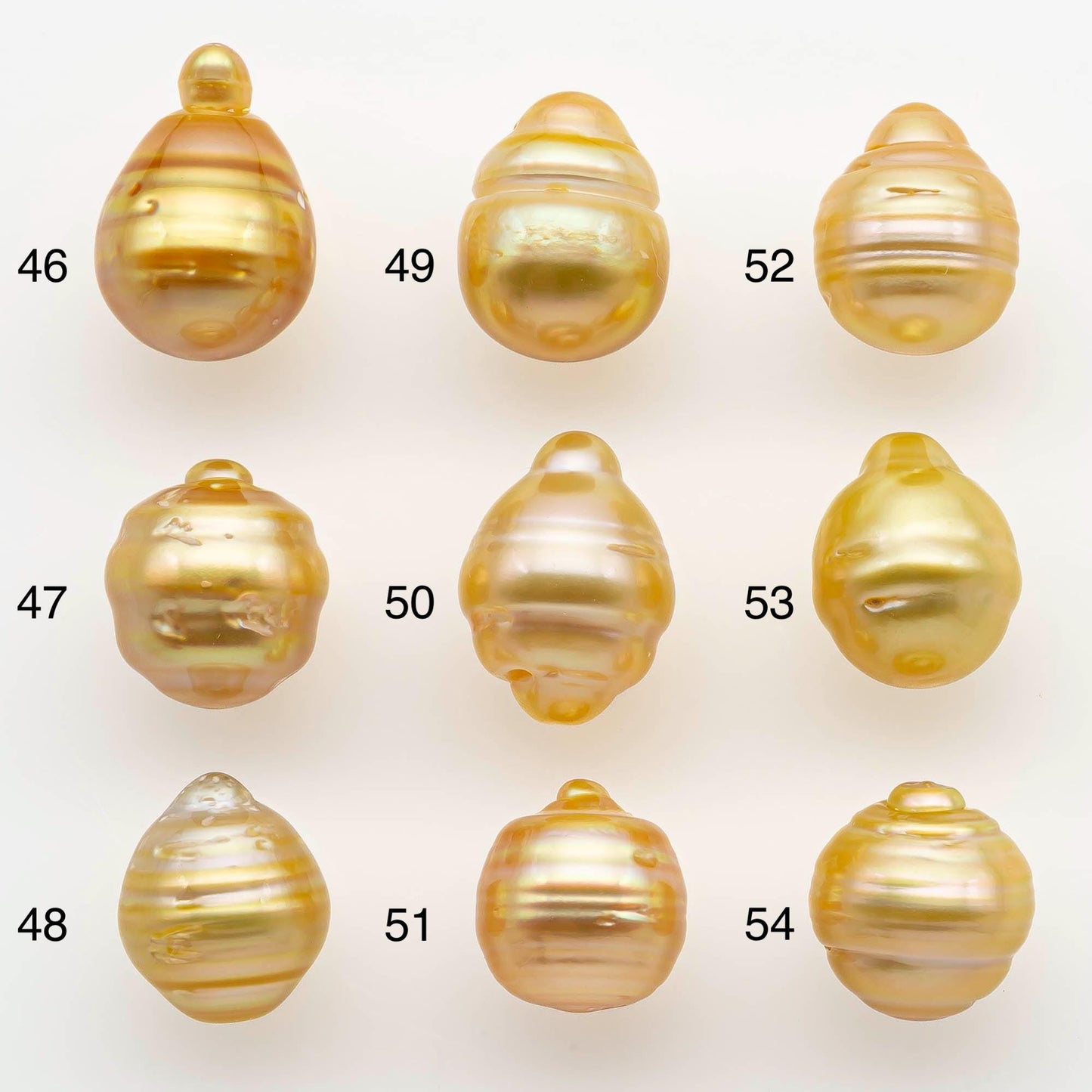 10-11mm South Sea Pearl, Gold Drop Single Piece Nondrilled with High Luster and Minor Blemishes for Jewelry Making, SKU # 2556GS