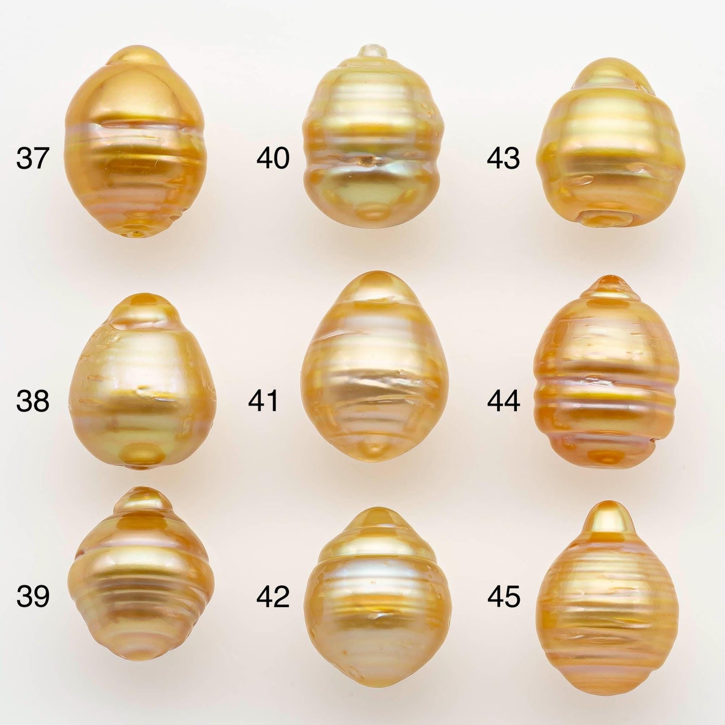 10-11mm South Sea Pearl, Gold Drop Single Piece Nondrilled with High Luster and Minor Blemishes for Jewelry Making, SKU # 2556GS