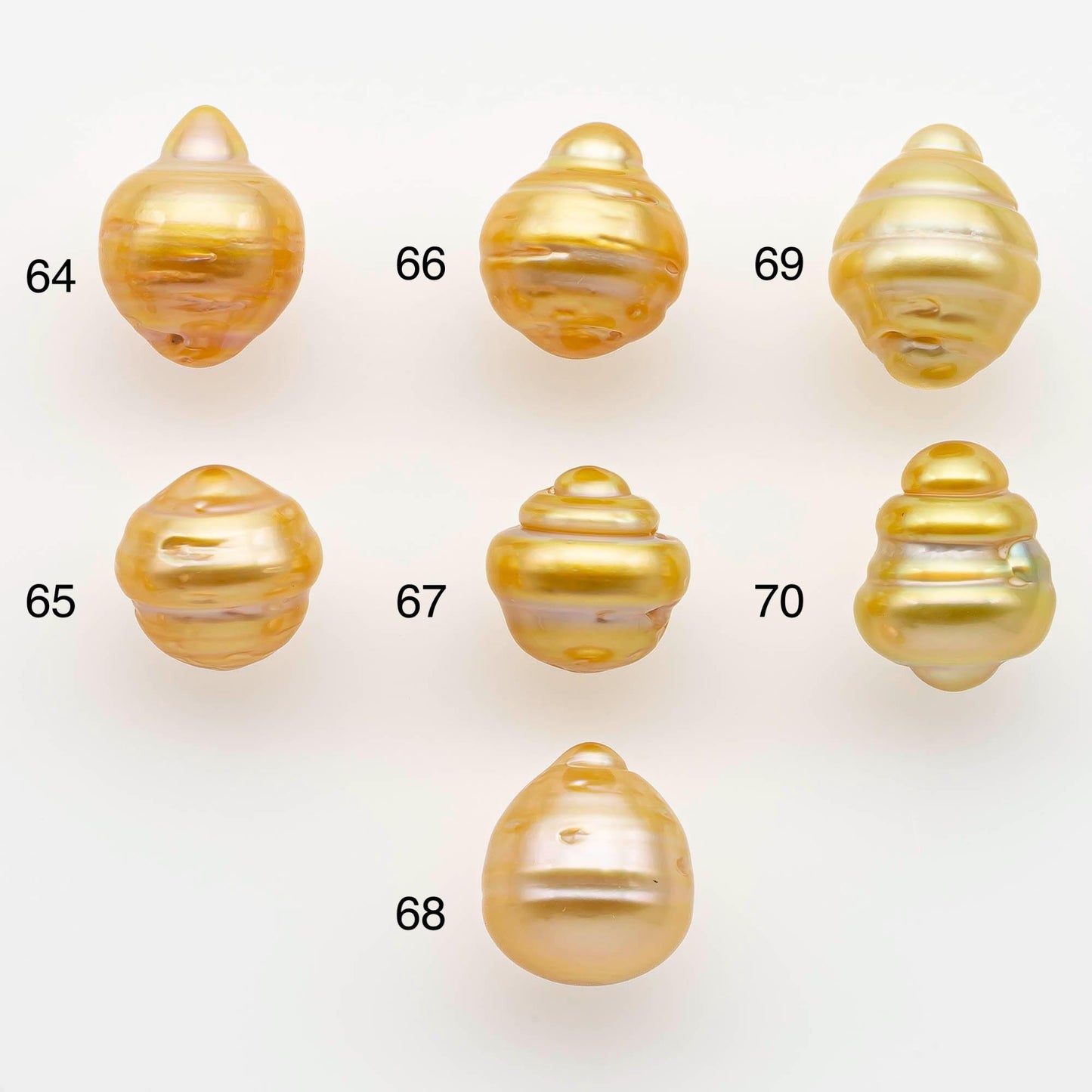 10-11mm South Sea Pearl, Gold Drop Single Piece Nondrilled with High Luster and Minor Blemishes for Jewelry Making, SKU # 2556GS