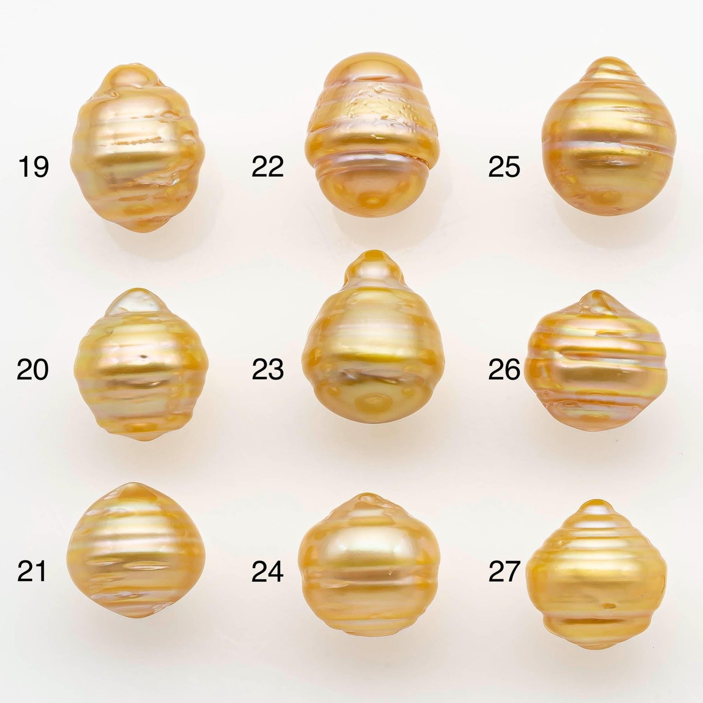 10-11mm South Sea Pearl, Gold Drop Single Piece Nondrilled with High Luster and Minor Blemishes for Jewelry Making, SKU # 2556GS