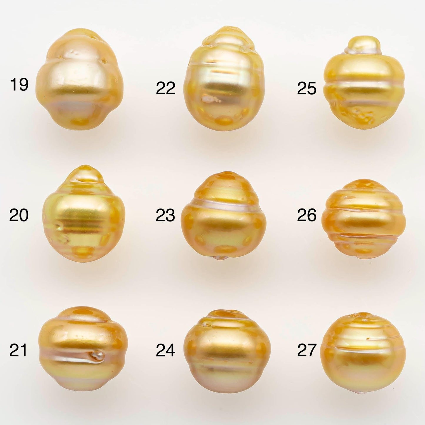 10-11mm South Sea Pearl, Gold Drop Single Piece Nondrilled with High Luster and Minor Blemishes for Jewelry Making, SKU # 2557GS