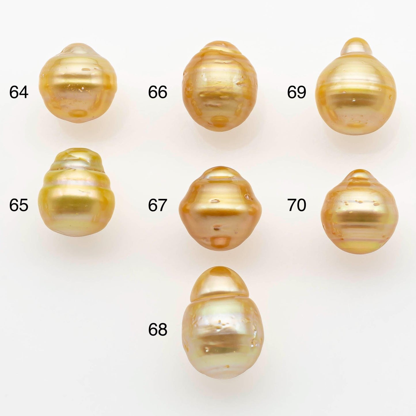 10-11mm South Sea Pearl, Gold Drop Single Piece Nondrilled with High Luster and Minor Blemishes for Jewelry Making, SKU # 2557GS