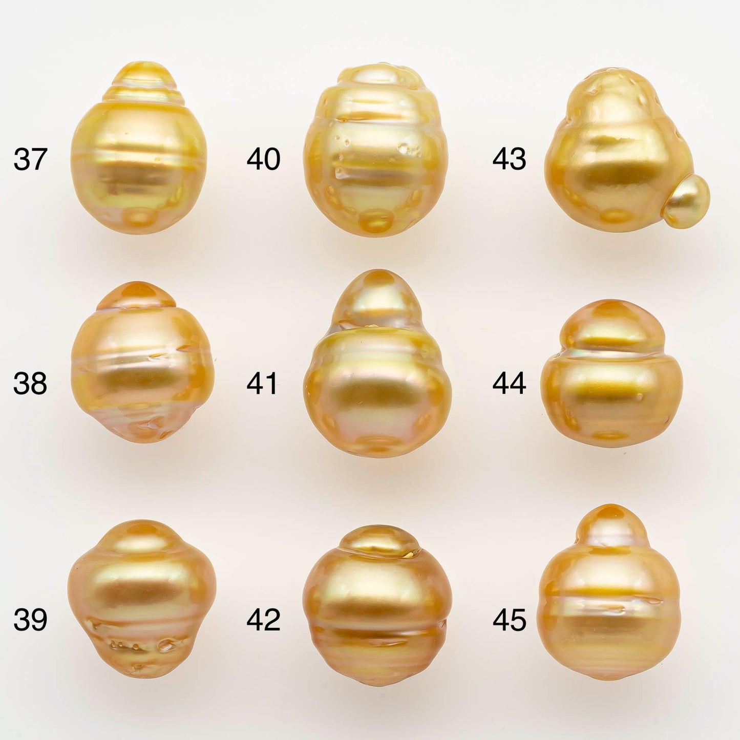 10-11mm South Sea Pearl, Gold Drop Single Piece Nondrilled with High Luster and Minor Blemishes for Jewelry Making, SKU # 2558GS