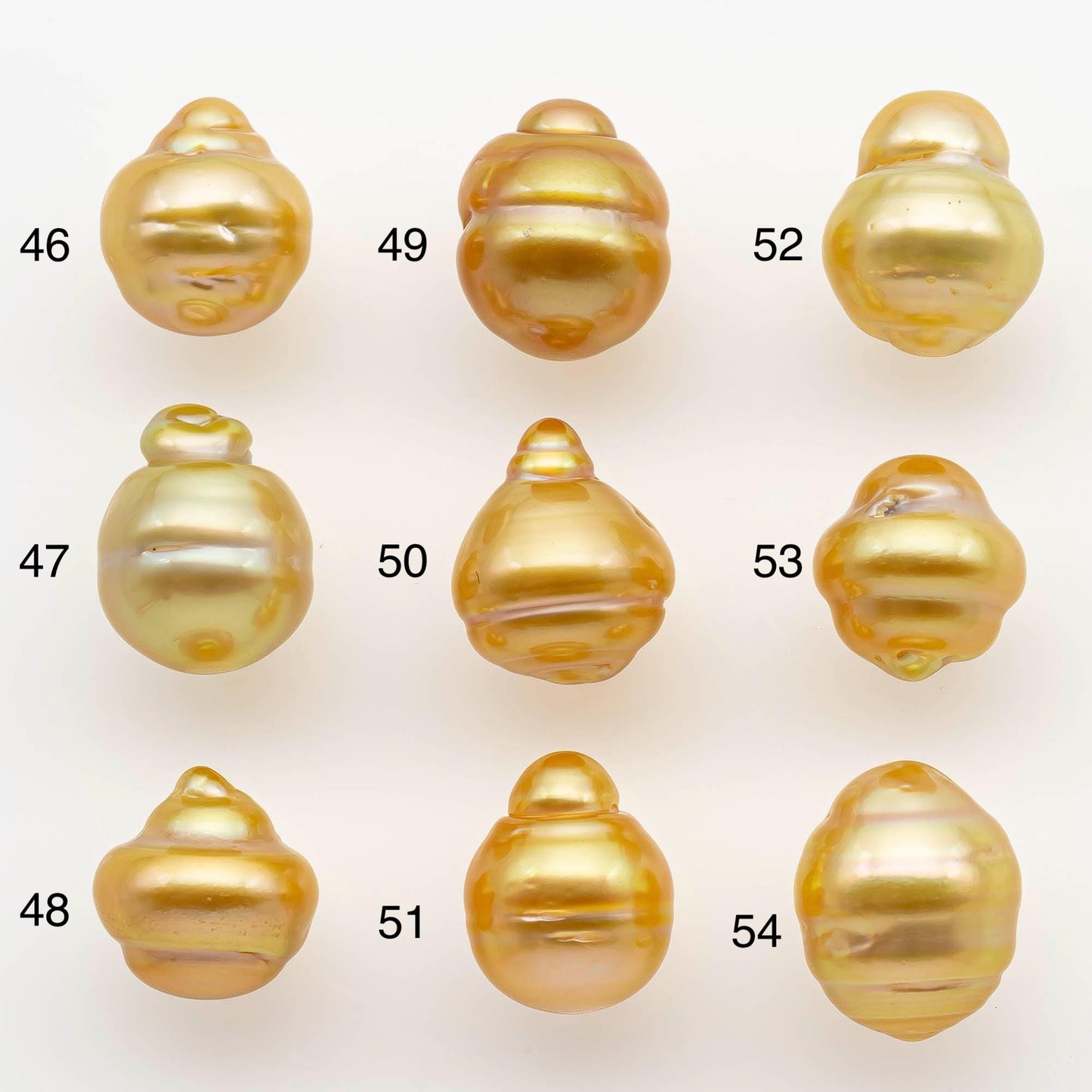 10-11mm South Sea Pearl, Gold Drop Single Piece Nondrilled with High Luster and Minor Blemishes for Jewelry Making, SKU # 2558GS