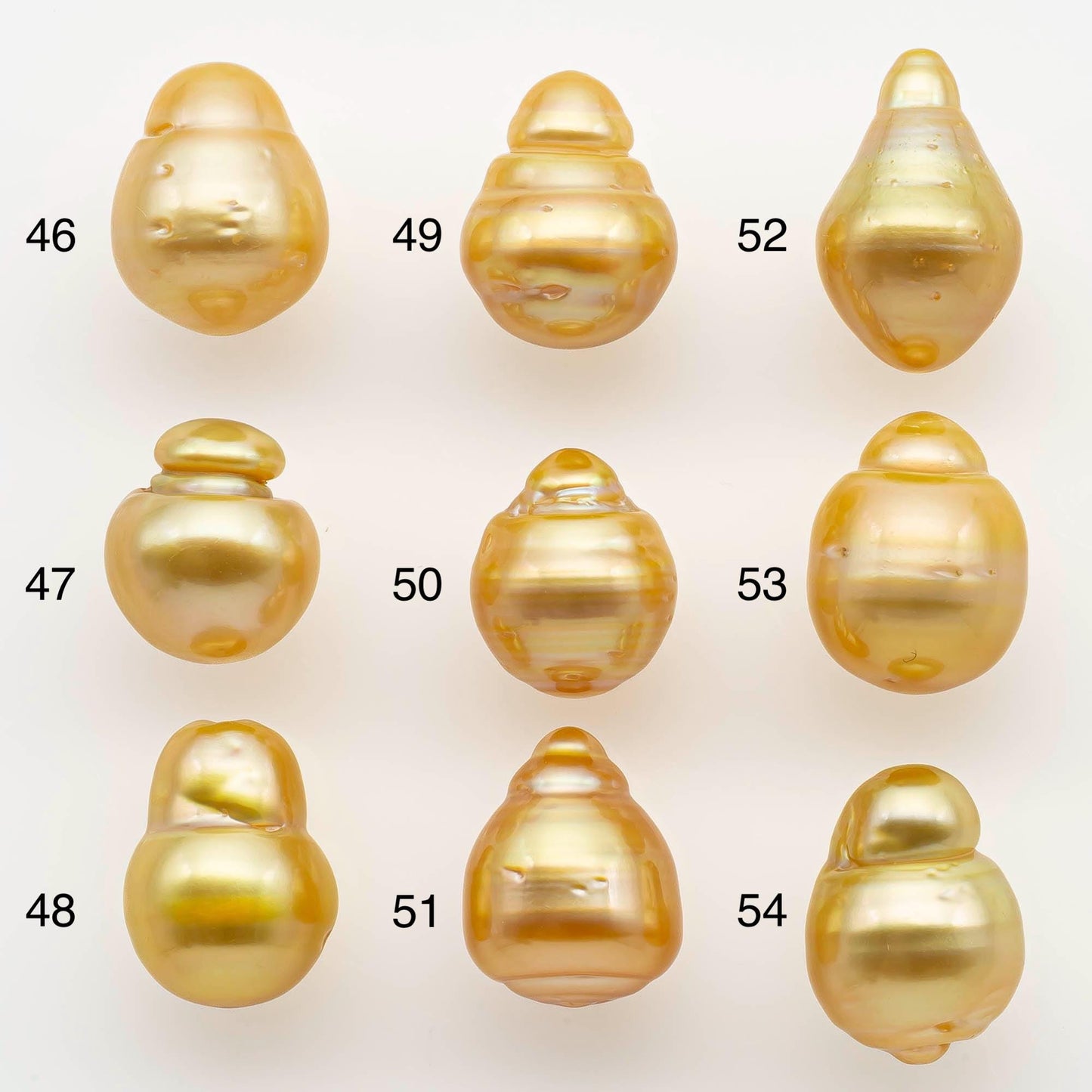 10-11mm South Sea Pearl, Gold Drop Single Piece Nondrilled with High Luster and Minor Blemishes for Jewelry Making, SKU # 2559GS