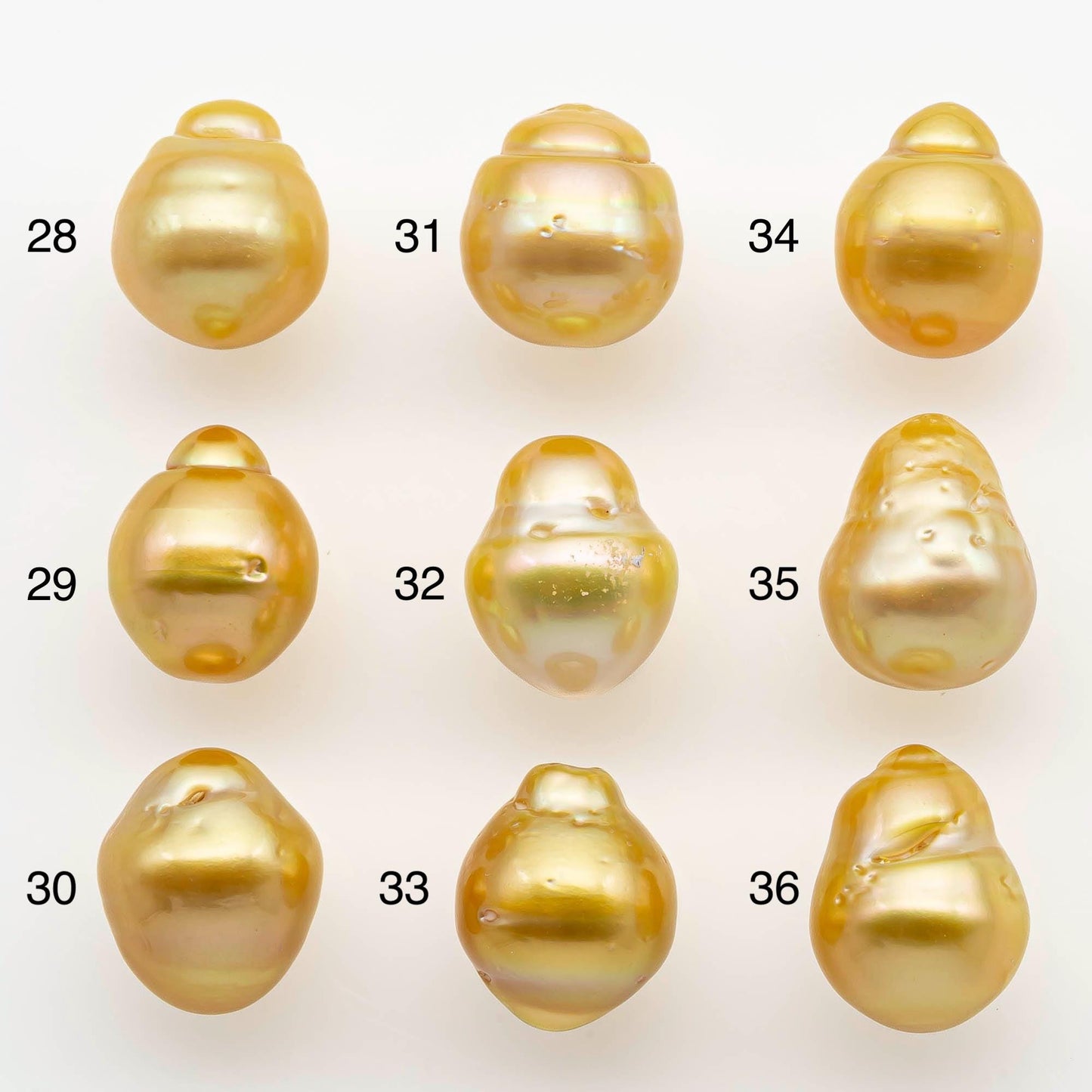10-11mm South Sea Pearl, Gold Drop Single Piece Nondrilled with High Luster and Minor Blemishes for Jewelry Making, SKU # 2560GS