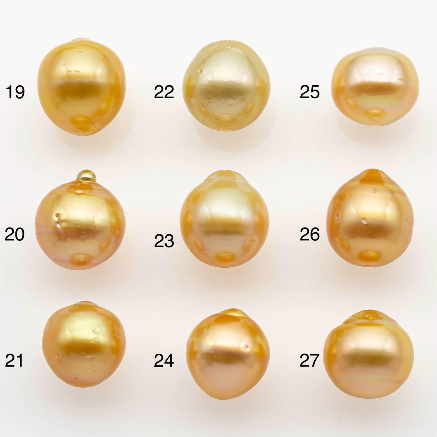 10-11mm South Sea Pearl, Gold Drop Single Piece Nondrilled with High Luster and Minor Blemishes for Jewelry Making, SKU # 2561GS