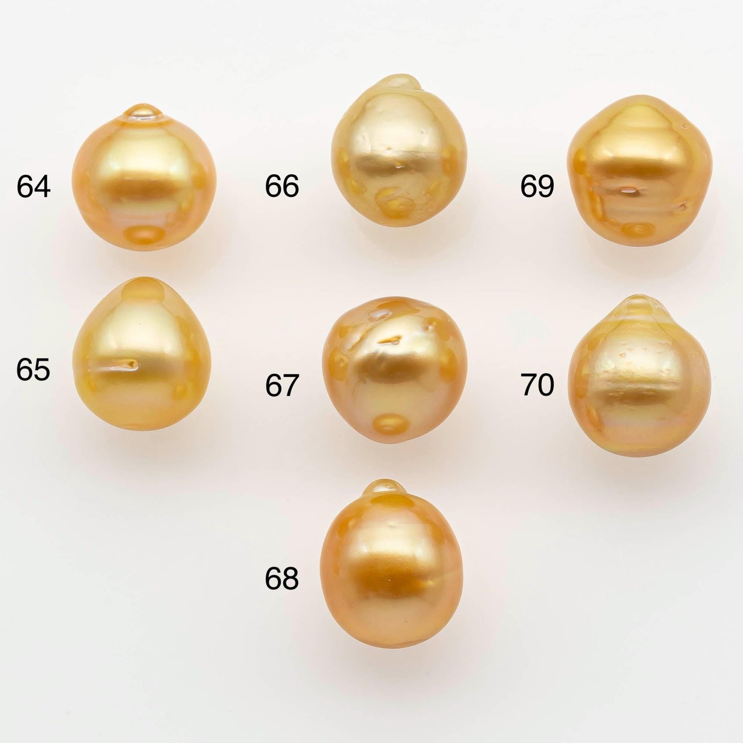 10-11mm South Sea Pearl, Gold Drop Single Piece Nondrilled with High Luster and Minor Blemishes for Jewelry Making, SKU # 2561GS