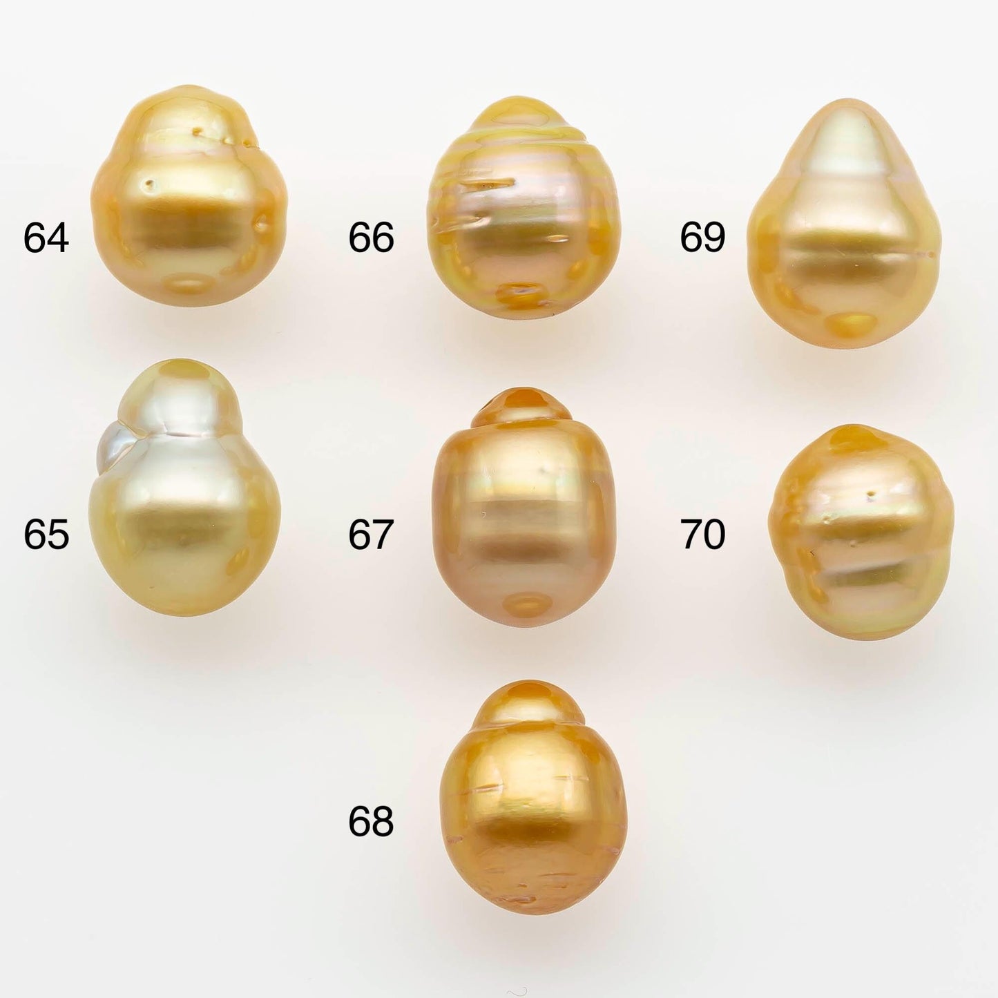 10-11mm South Sea Pearl, Gold Drop Single Piece Nondrilled with High Luster and Minor Blemishes for Jewelry Making, SKU # 2562GS