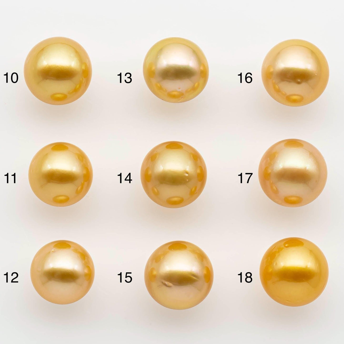 10-11mm South Sea Pearl, Gold Round Single Piece Nondrilled with High Luster and Minor Blemishes for Jewelry Making, SKU # 2567GS