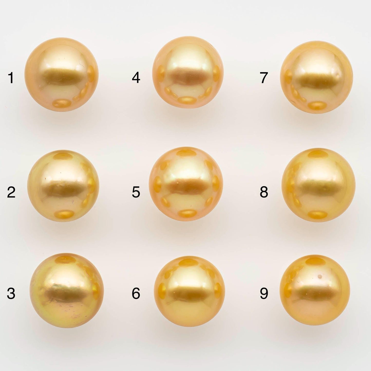 10-11mm South Sea Pearl, Gold Round Single Piece Nondrilled with High Luster and Minor Blemishes for Jewelry Making, SKU # 2567GS