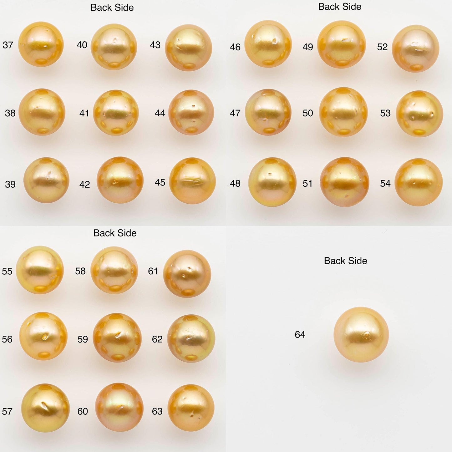 12-13mm South Sea Pearl, Gold Round Single Piece Nondrilled with High Luster and Minor Blemishes for Jewelry Making, SKU # 2569GS