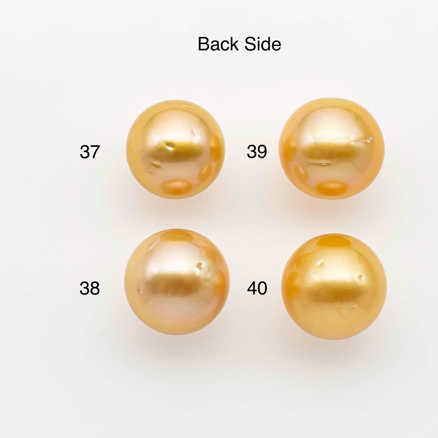 13-14mm South Sea Pearl, Gold Round Single Piece Nondrilled with High Luster and Minor Blemishes for Jewelry Making, SKU # 2571GS