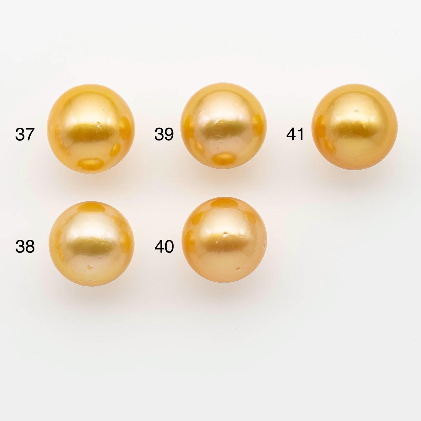 13-14mm South Sea Pearl, Gold Round Single Piece Nondrilled with High Luster and Minor Blemishes for Jewelry Making, SKU # 2572GS