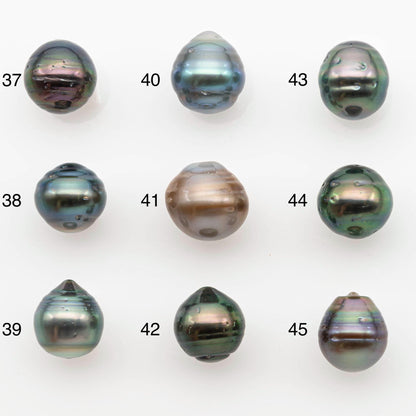 9-10mm Tahitian Pearl in Natural Color with High Luster and Blemishes, One Piece Undrilled for Making Jewelry, SKU # 2657TH