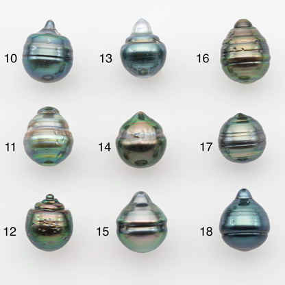 9-10mm Tahitian Pearl in Natural Color with High Luster and Minor Blemishes, One Piece Undrilled for Making Jewelry, SKU # 2656TH