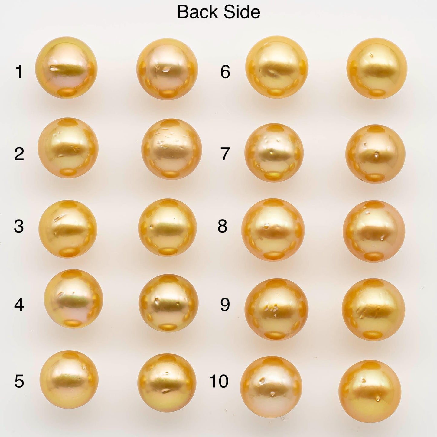 11-12mm, 13-14mm, 14-15mm Matching Pair South Sea Pearl, Round undrilled with High Luster and Minor Blemishes for Jewelry Making, SKU # 2577GS