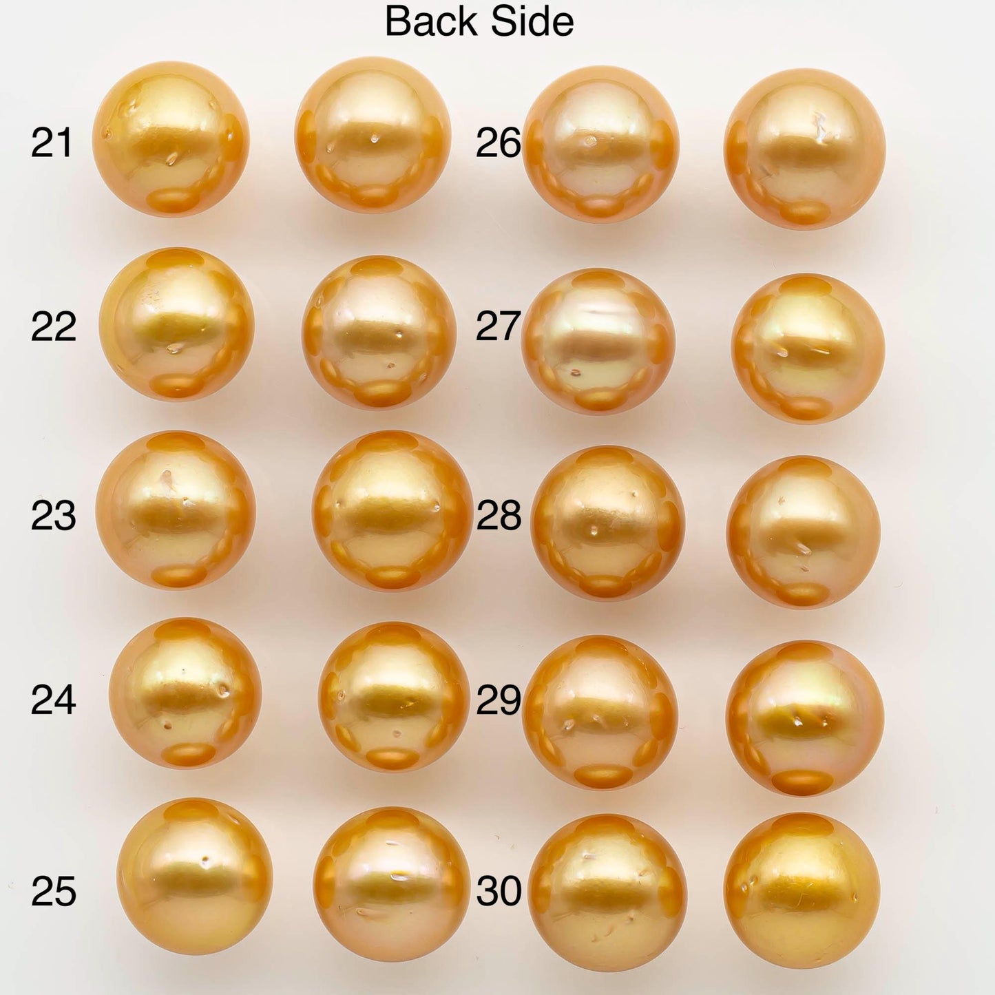 11-12mm, 13-14mm, 14-15mm Matching Pair South Sea Pearl, Round undrilled with High Luster and Minor Blemishes for Jewelry Making, SKU # 2577GS