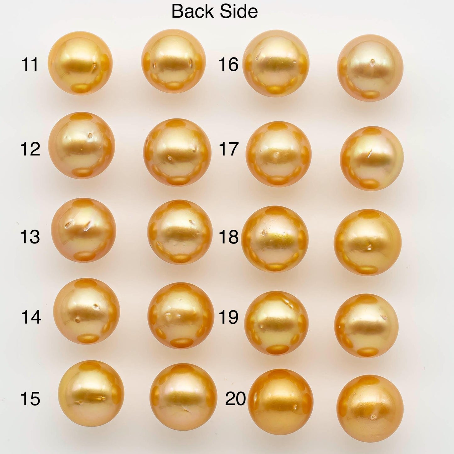 11-12mm, 13-14mm, 14-15mm Matching Pair South Sea Pearl, Round undrilled with High Luster and Minor Blemishes for Jewelry Making, SKU # 2577GS