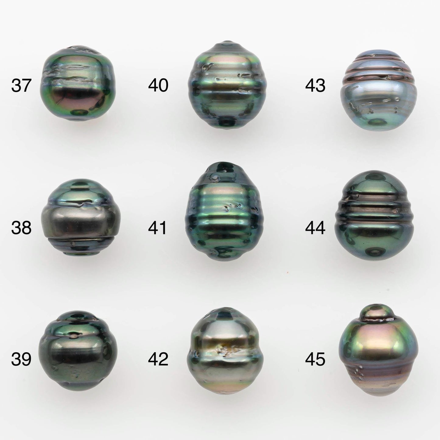 9-10mm  Tahitian Pearl Drop in Natural Color, Loose Single Piece Undrilled in High Luster and Minor Blemishes, SKU # 2655TH
