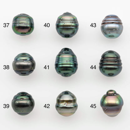 9-10mm  Tahitian Pearl Drop in Natural Color, Loose Single Piece Undrilled in High Luster and Minor Blemishes, SKU # 2655TH